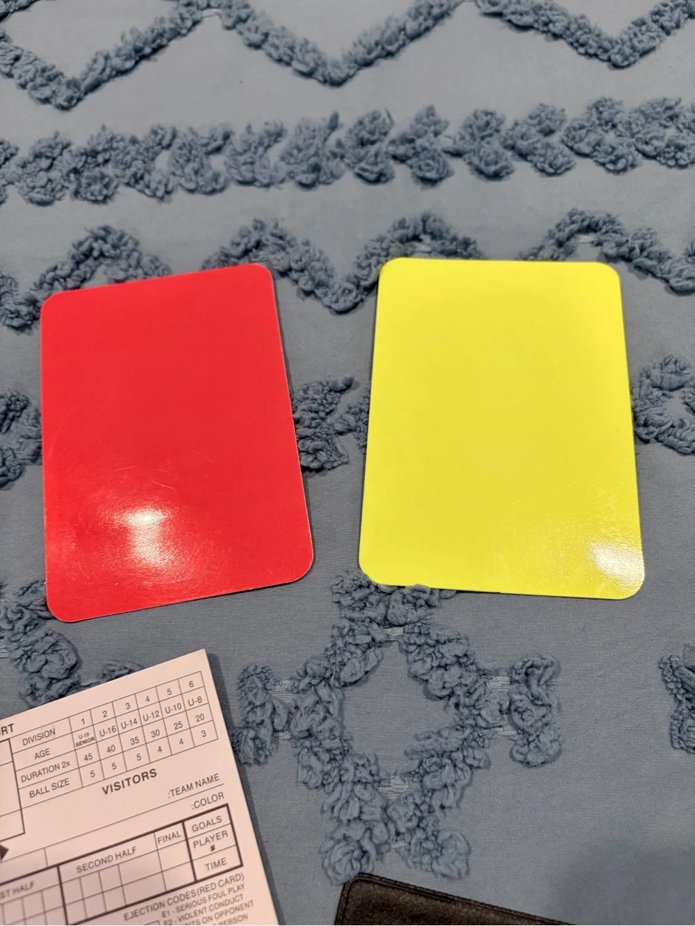 SCORE Sports Soccer Referee Kit Whistles Red Yellow Cards Coin Match Report Lot